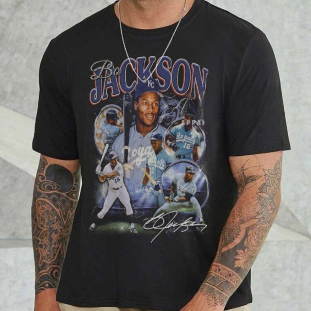 Bo Jackson Shirt Baseball Shirt Classic 90S Graphic Tee Unisex Shirt